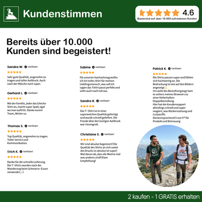 Höhenmeter Bio T-Shirt Unisex mit Spruch, Produktansicht