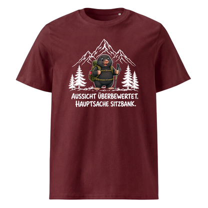 Sitzbank Maulwurf T-Shirt Unisex Burgunder