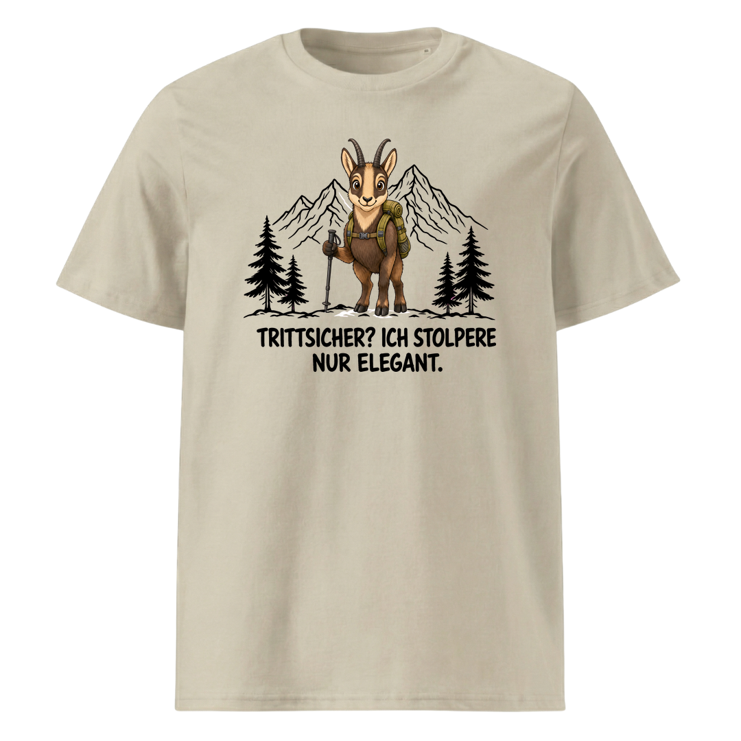 Trittsicher elegant Steinbock T-Shirt Unisex Beige