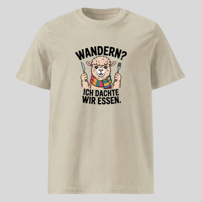 Ich dachte wir essen Unisex T-Shirt in Beige, Kraxelgaudi