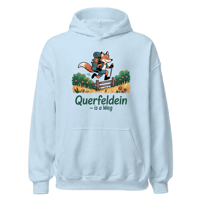 Querfeldein Fuchs Hoodie Unisex mit Fuchs-Motiv, Print Nahaufnahme