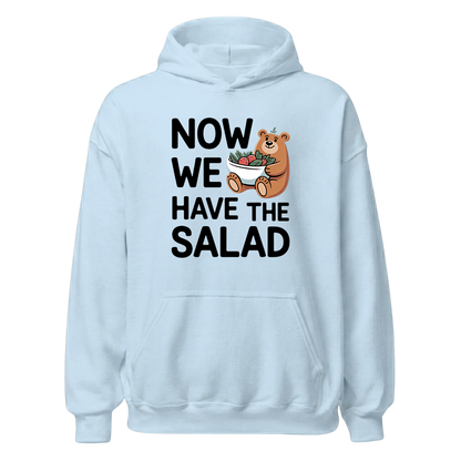 Now we have the Salad Hoodie Unisex mit Spruch, Print Nahaufnahme