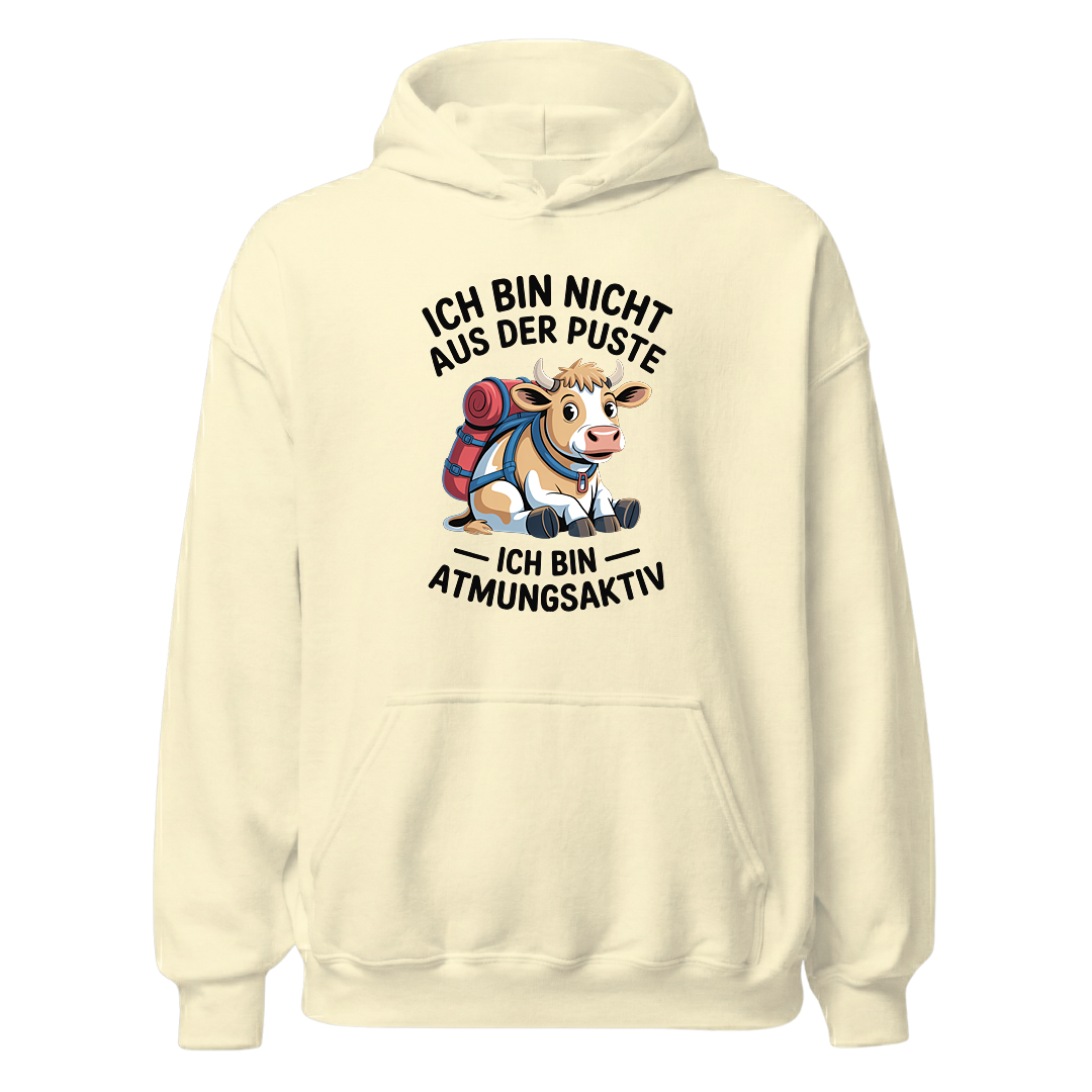 Nicht aus der Puste Hoodie Unisex mit Wander-Spruch, Farbvariante