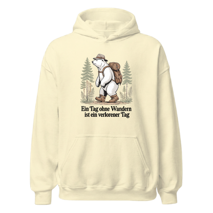 Ein Tag ohne Wandern Hoodie Unisex mit Spruch, Farbvariante