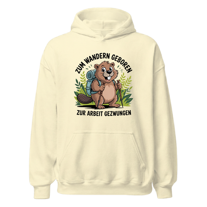 Zum Wandern geboren Hoodie Unisex mit Wander-Spruch, Farbvariante