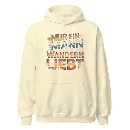 Nur ein Mann der Wandern liebt Hoodie Unisex mit Spruch, Farbvariante
