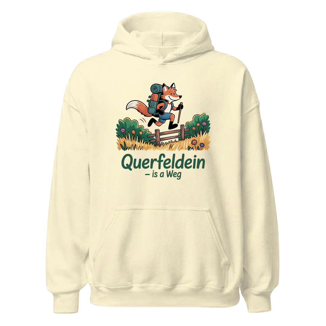Querfeldein Fuchs Hoodie Unisex mit Fuchs-Motiv, Farbvariante