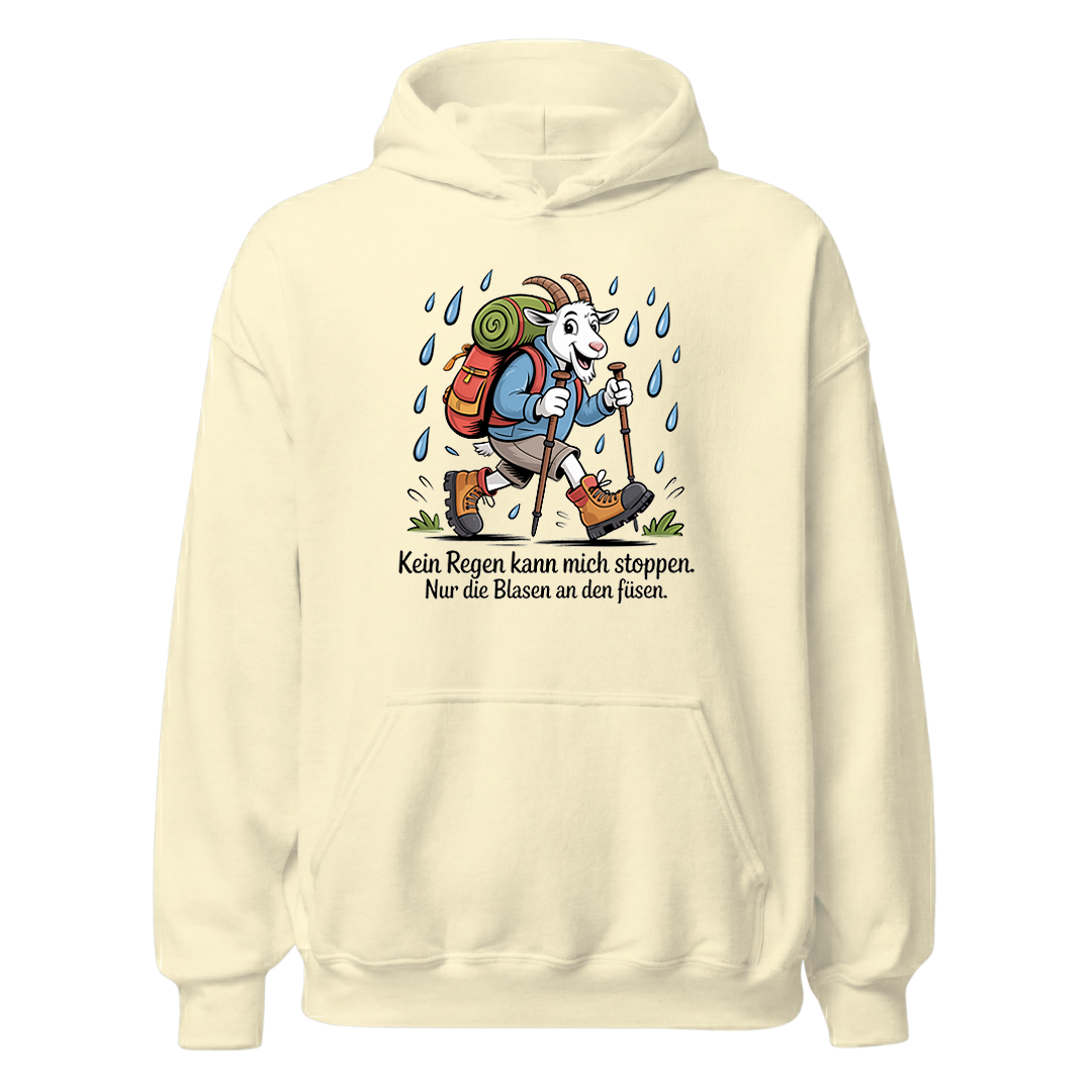 Kein Regen kann mich stoppen Hoodie Unisex mit Spruch, Farbvariante