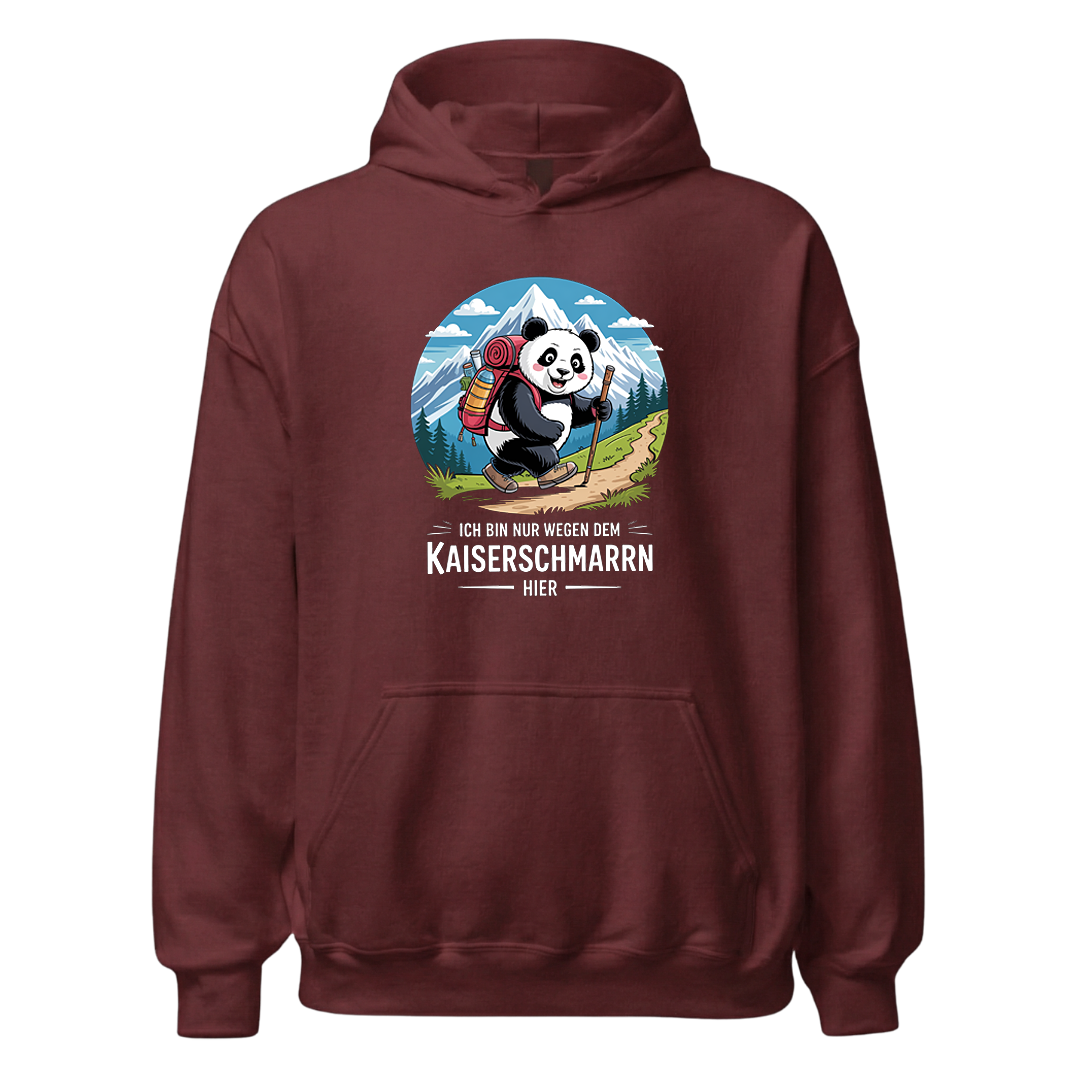 Kaiserschmarrn Panda Hoodie Unisex mit Panda-Motiv, Detailansicht