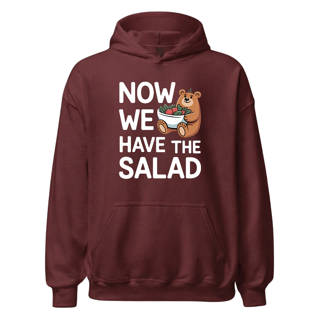 Now we have the Salad Hoodie Unisex mit Spruch, Detailansicht
