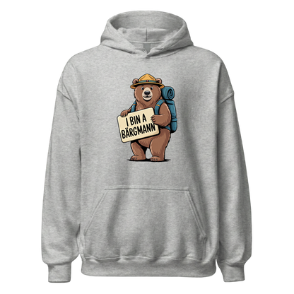 I bin a Bärgmann Hoodie Unisex mit bayrischem Spruch, Rückansicht