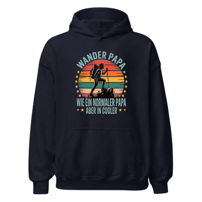 Wanderpapa Hoodie Unisex mit Wander-Motiv, Designdetail