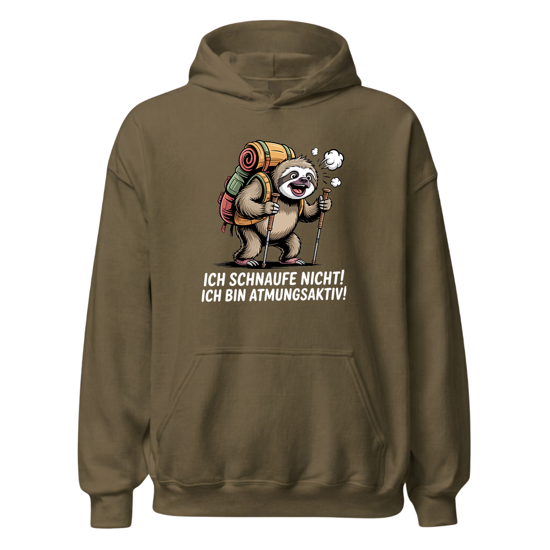 Atmungsaktiv Hoodie Unisex mit Wander-Spruch, weitere Ansicht