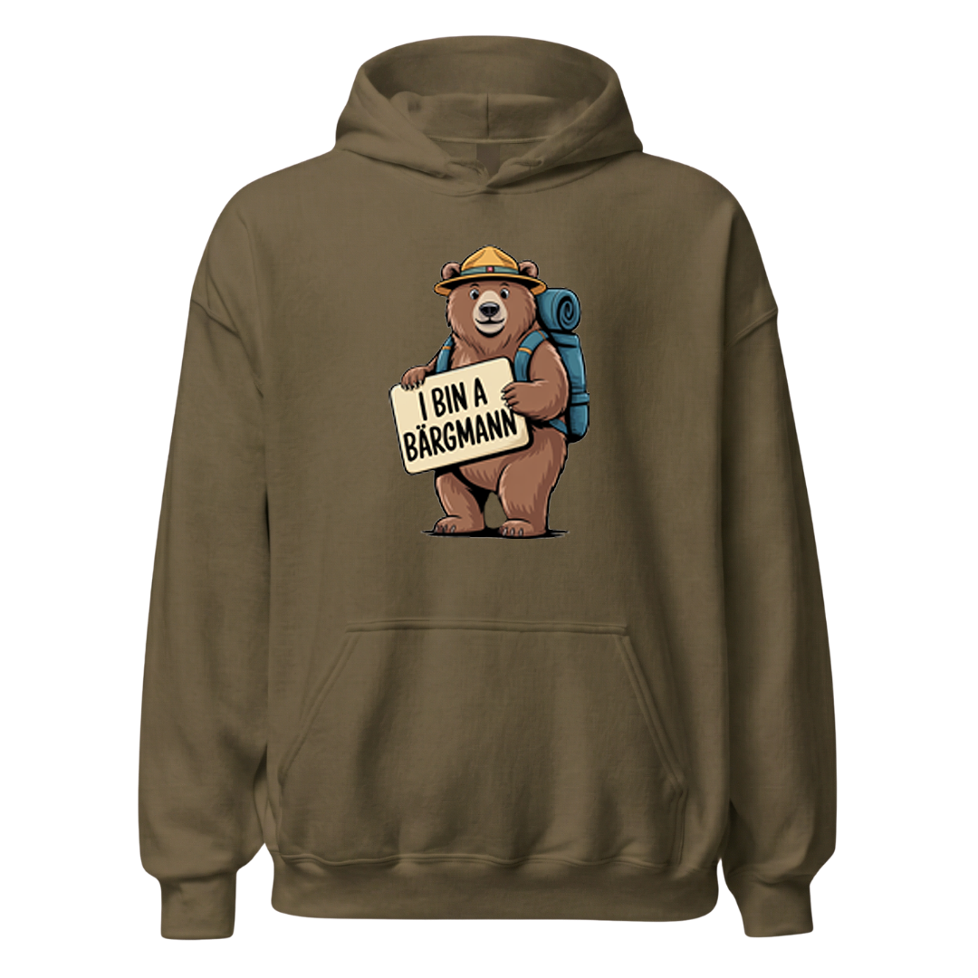 I bin a Bärgmann Hoodie Unisex mit bayrischem Spruch, weitere Ansicht