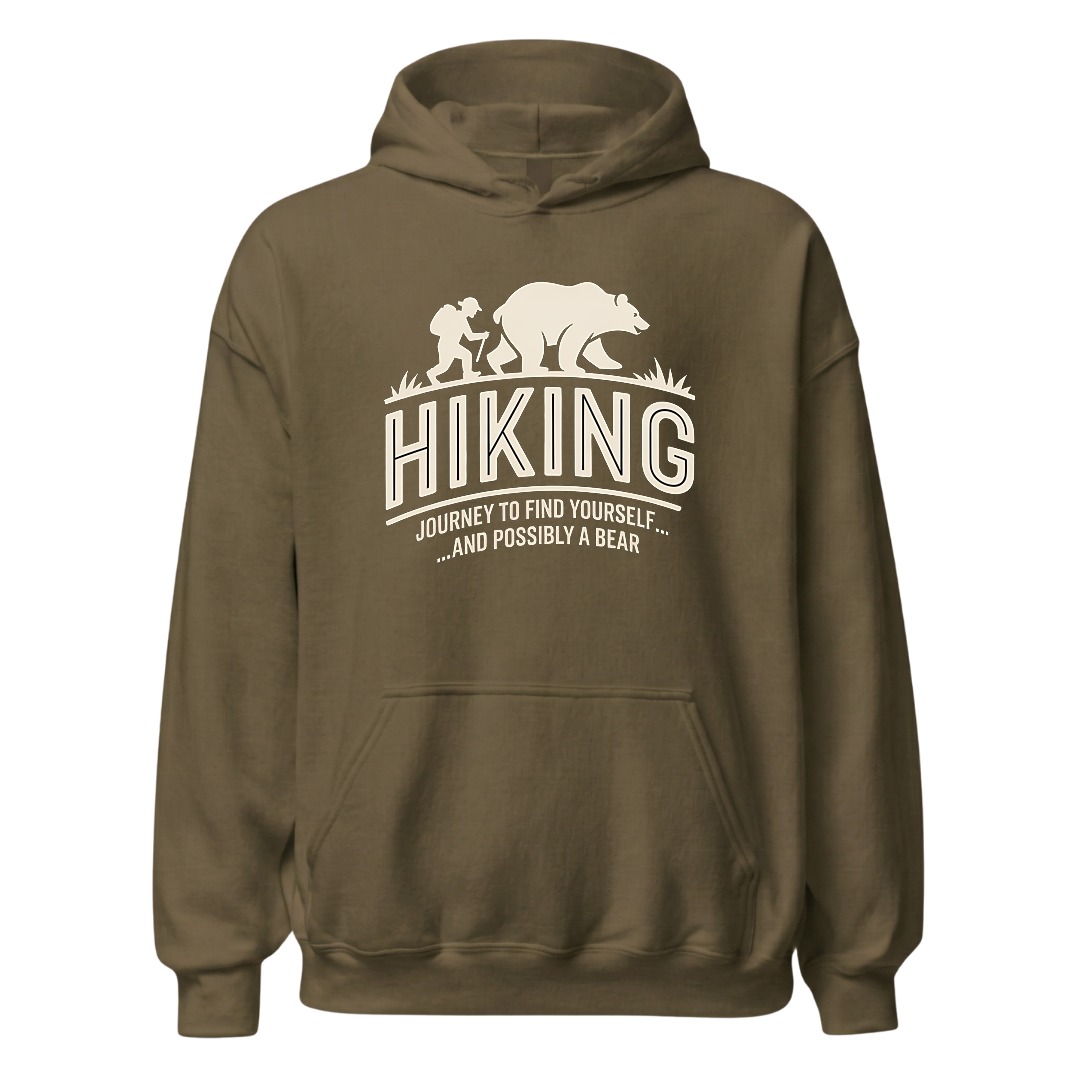 Hiking Journey Hoodie Unisex mit Wander-Motiv, weitere Ansicht
