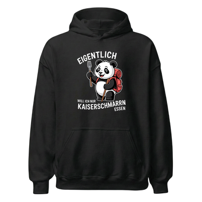 Ich will nur Kaiserschmarrn essen Hoodie Unisex mit Spruch, Frontansicht