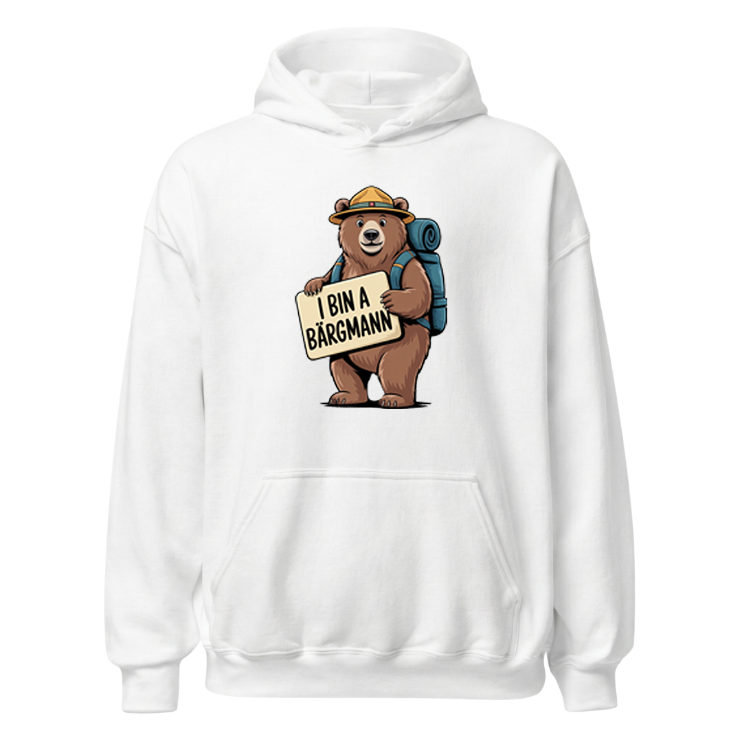I bin a Bärgmann Hoodie Unisex mit bayrischem Spruch, Motivdetail