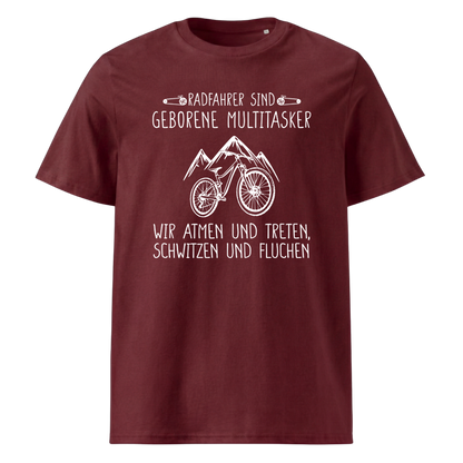Multitasker T-Shirt mit Wander-Spruch, Print Nahaufnahme
