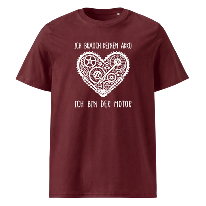 Motor T-Shirt mit Berg-Spruch, Print Nahaufnahme