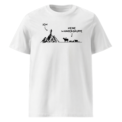 Wandergruppe T-Shirt Unisex mit Wander-Motiv, Motivdetail