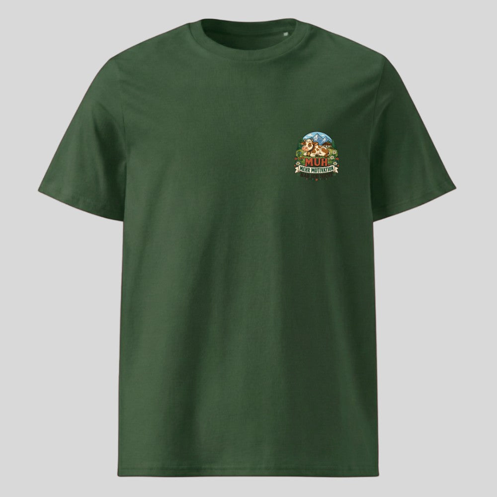 Mehr Motivation Unisex T-Shirt mit Brustdruck, Kraxelgaudi