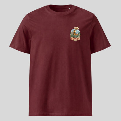 Bergluft macht hungrig Unisex T-Shirt mit Brustdruck, Kraxelgaudi