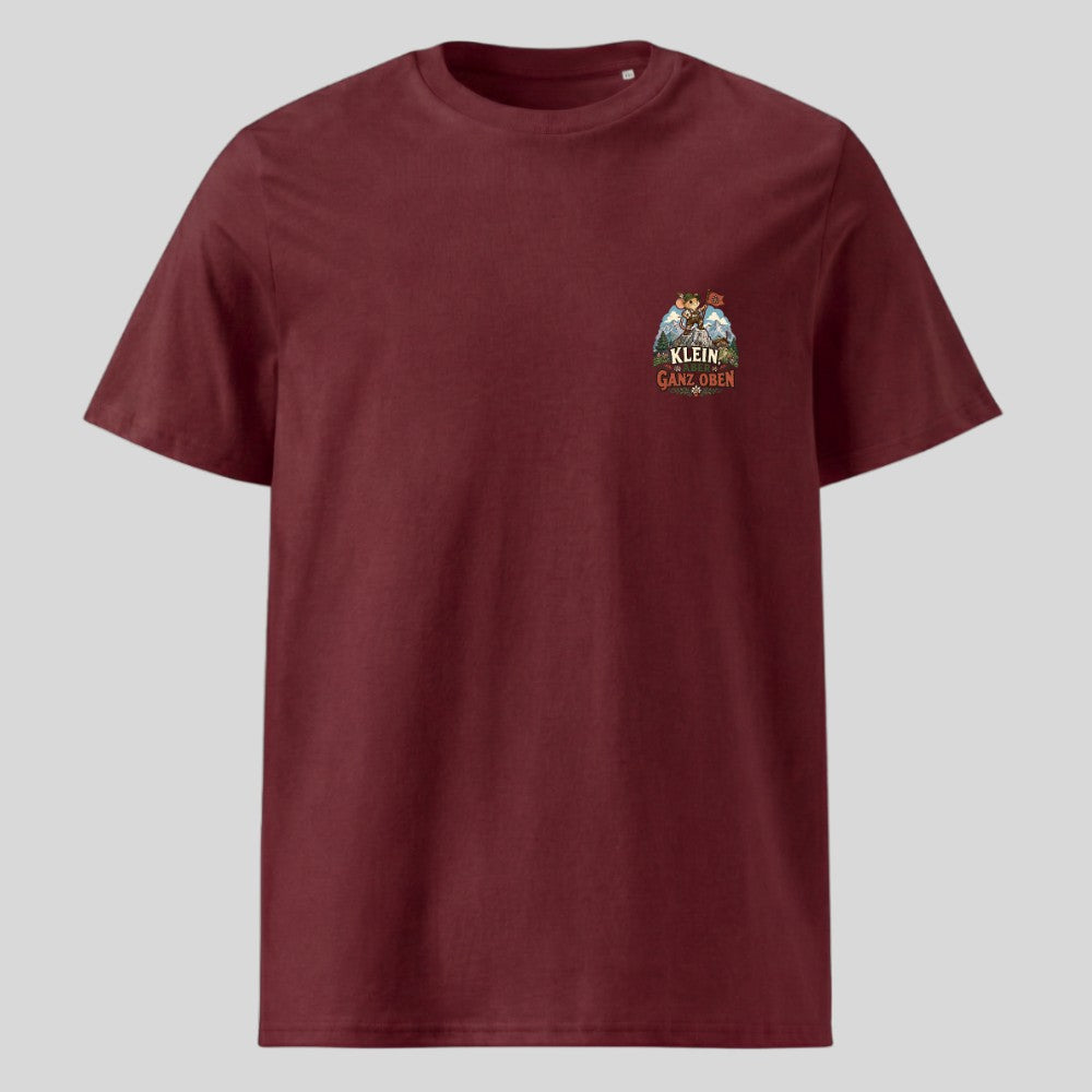 Klein aber ganz oben Unisex T-Shirt mit Brustdruck, Kraxelgaudi