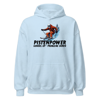 Pistenpower Hoodie mit Apres-Ski-Motiv, Print Nahaufnahme