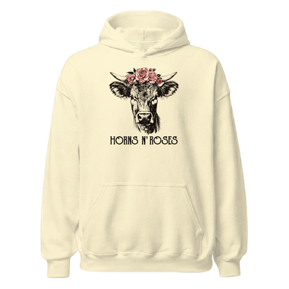 Horns N´Roses Hoodie mit Rock Motiv, Farbvariante