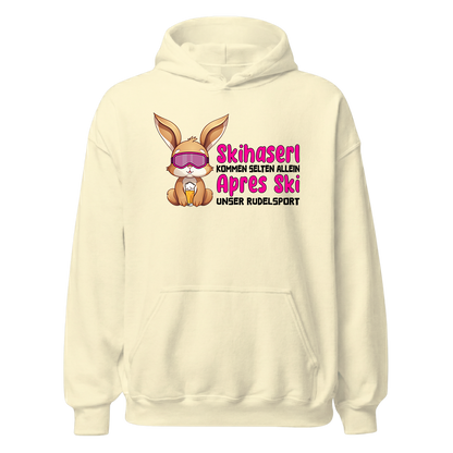 Skihaserl Rudelsport Hoodie mit Après-Ski-Motiv, Farbvariante