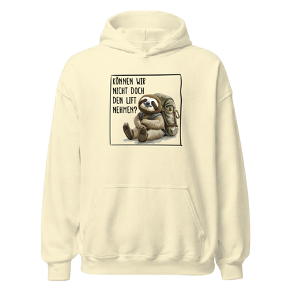 Lift Hoodie Unisex mit Faultier-Motiv, Farbvariante