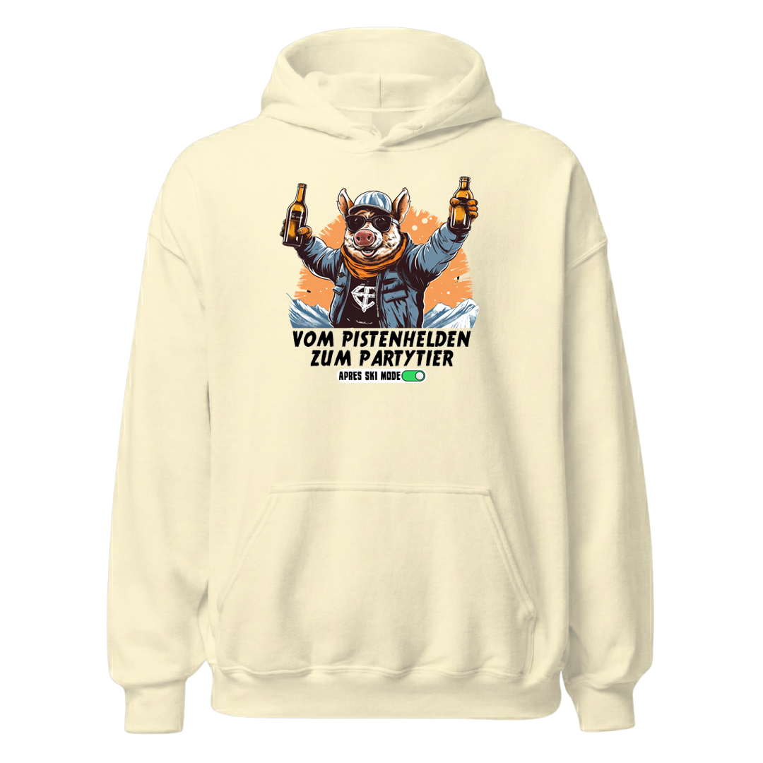 Pistenheld Hoodie mit Apres-Ski-Motiv, Farbvariante