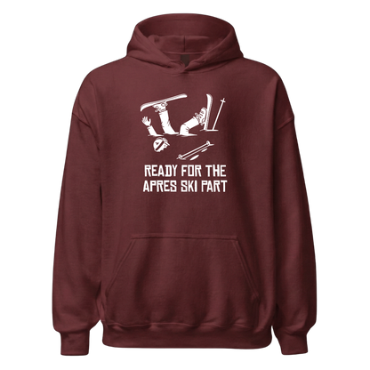 Ready for Apres Ski Hoodie mit Apres-Ski-Spruch, Detailansicht