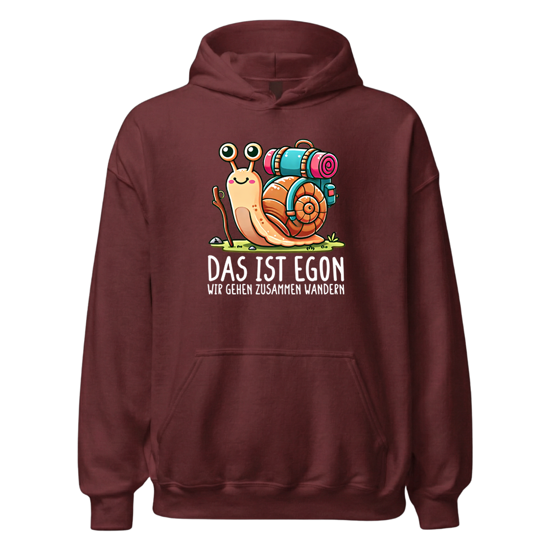 EGON Hoodie Unisex mit Schnecke Egon, Detailansicht
