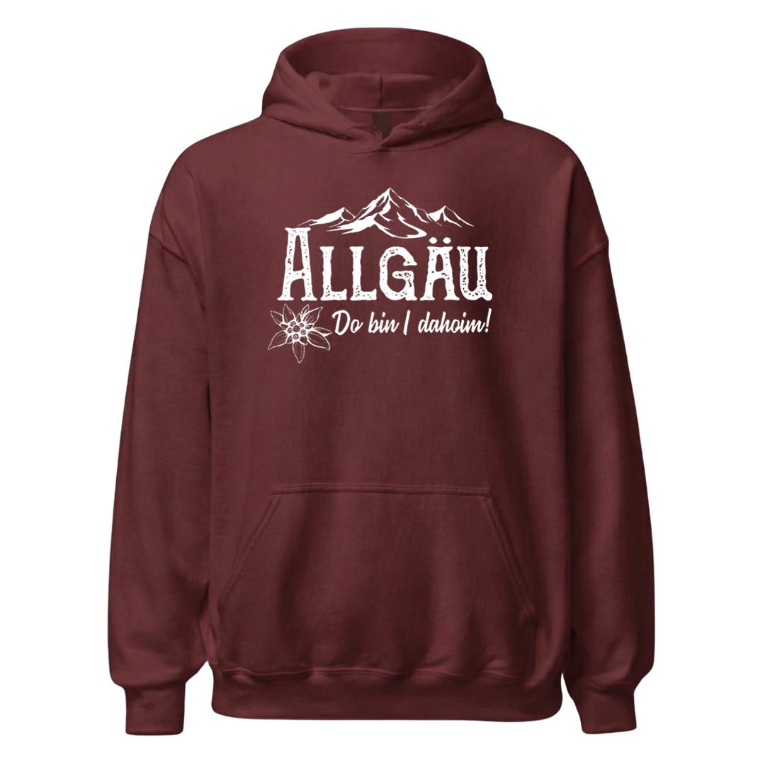 Dahoim Hoodie mit Berg-Spruch, Detailansicht