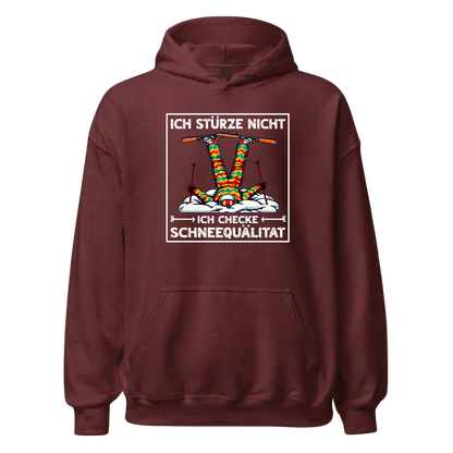 Schneequalität Hoodie mit Après-Ski-Spruch, Detailansicht