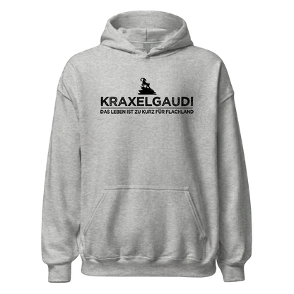 Kraxelgaudi Hoodie Unisex mit Marken-Motiv, Produktansicht