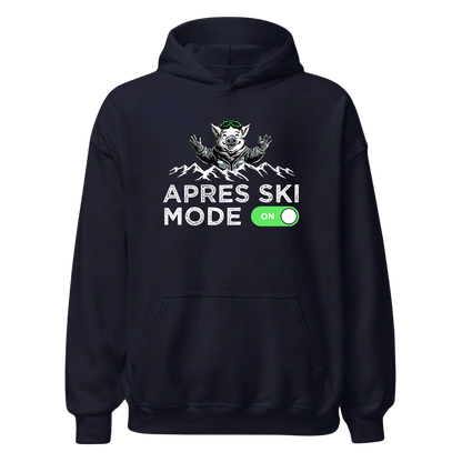 Après Ski Mode Hoodie mit Après-Ski-Spruch, Designdetail