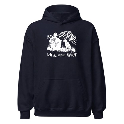 Ich & mein Wuff Hoodie mit Hundemotiv, Designdetail