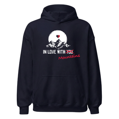 Mountainlove Hoodie mit Berg-Motiv, Designdetail