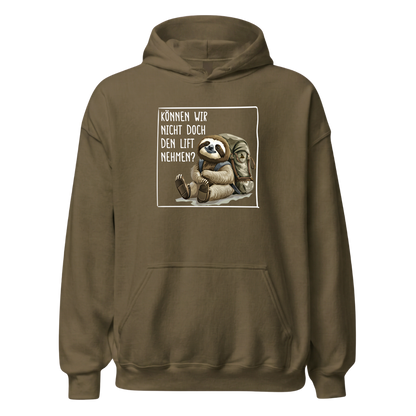 Lift Hoodie Unisex mit Faultier-Motiv, weitere Ansicht