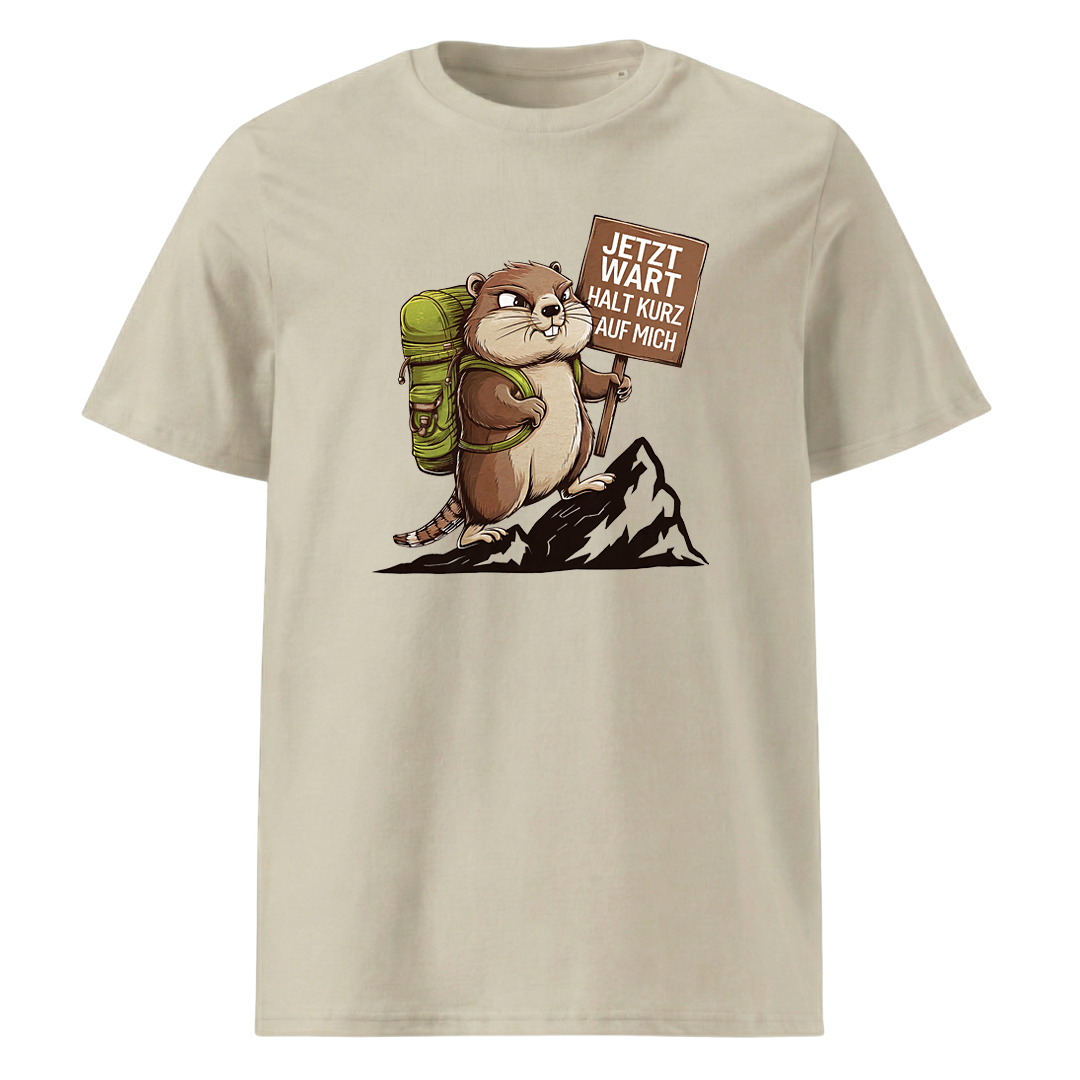 Warte Kurz T-Shirt mit Wander-Spruch, Farbvariante