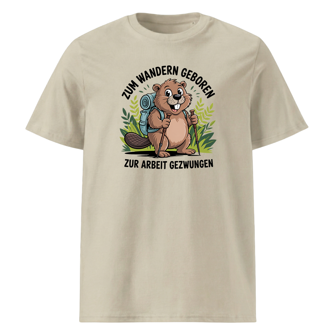 Zum Wandern geboren T-Shirt Unisex mit Wander-Spruch, Farbvariante