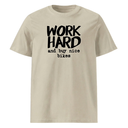 Work Hard Premium Shirt Unisex mit lustigem Spruch, Farbvariante