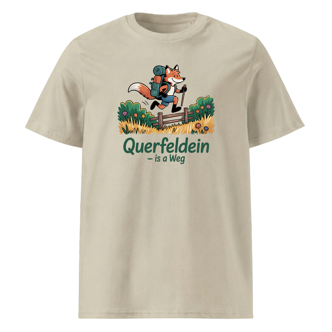 Querfeldein Fuchs T-Shirt Unisex mit Fuchs-Motiv, Farbvariante