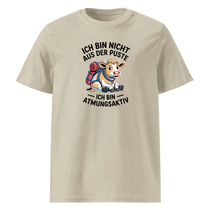 Nicht aus der Puste T-Shirt Unisex mit Spruch-Motiv, Farbvariante