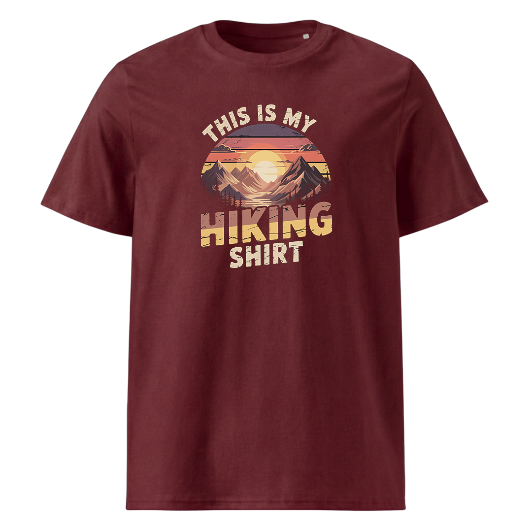 My Hiking Shirt T-Shirt Unisex mit Wander-Motiv, Print Nahaufnahme