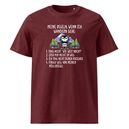 Meine Regeln T-Shirt mit Wanderspruch, Print Nahaufnahme