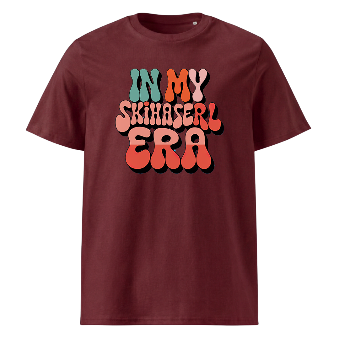 Skihaserl Era T-Shirt mit Ski-Spruch, Print Nahaufnahme