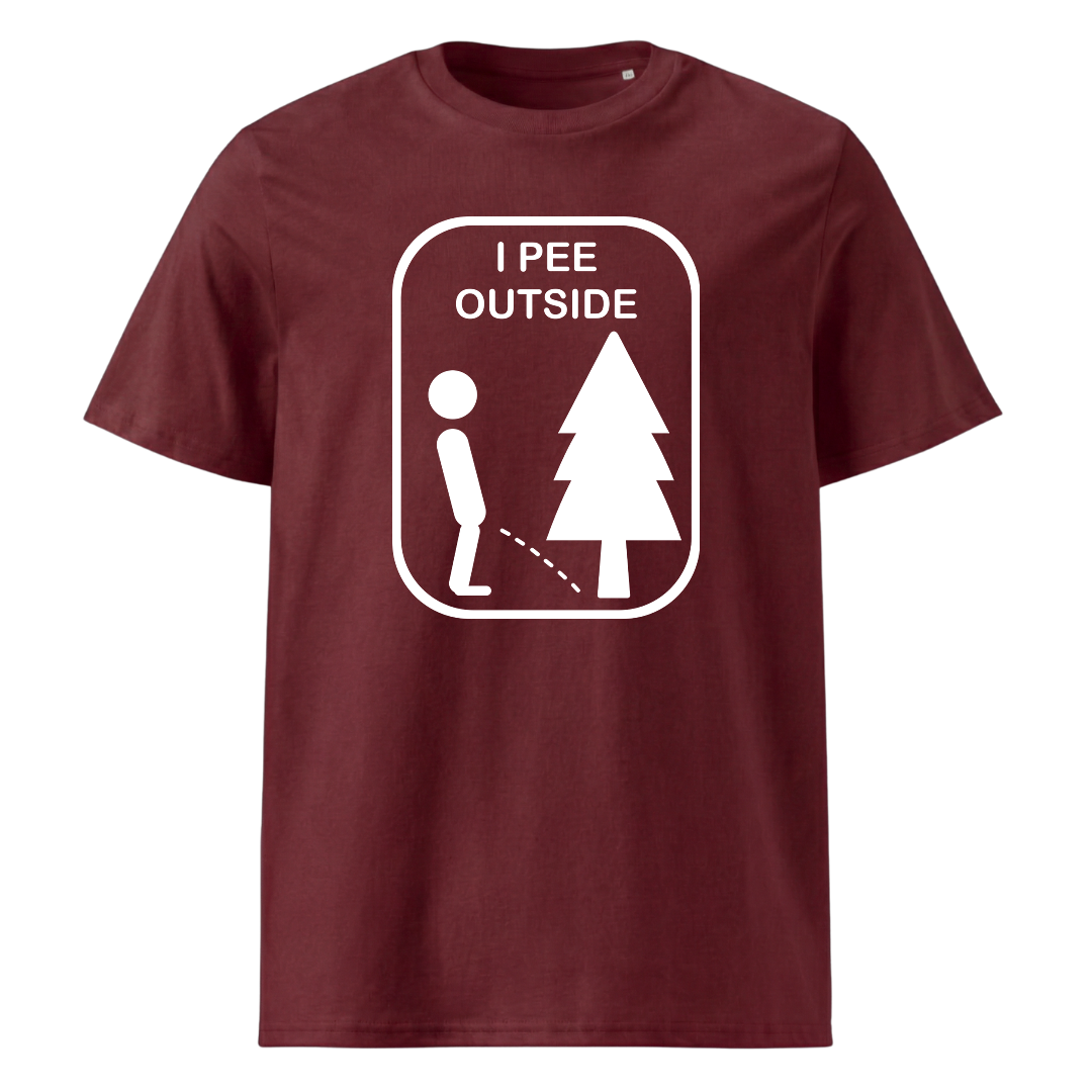Outside T-Shirt Unisex mit Natur-Motiv, Print Nahaufnahme